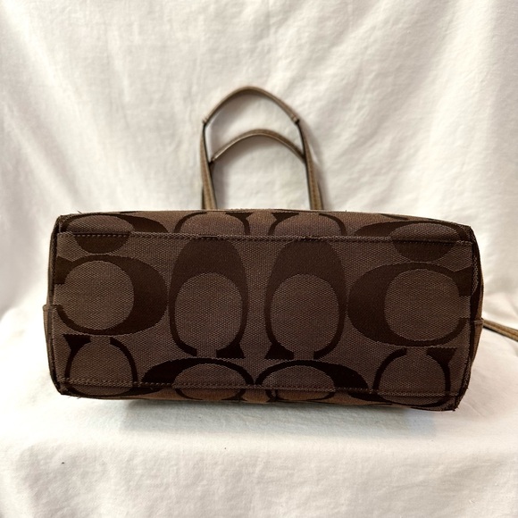 Coach Signature Logo Stripe Canvas F13548